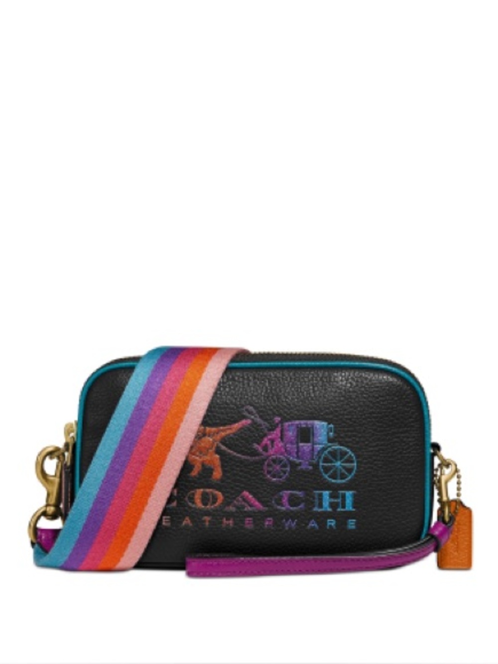 Coach Glitter Rainbow Rexy and Carriage Sadie Crossbody Bag